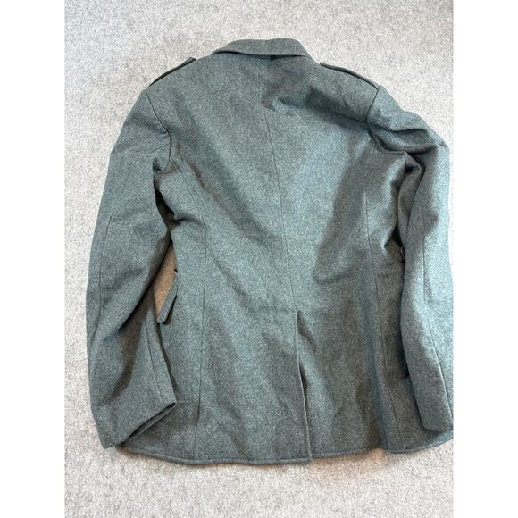 Vintage 80s Swiss Army Military Jacket Mens 46 Gray Wool Utility Outdoor WWII - Picture 8 of 8